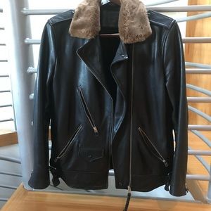 All Saints Aviator Leather Jacket